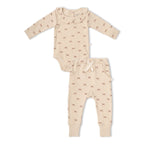 Organic Ruffle Collar Onesie & Pants Set - Tiny Bows