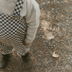 Organic Twill Overalls - Midnight Check