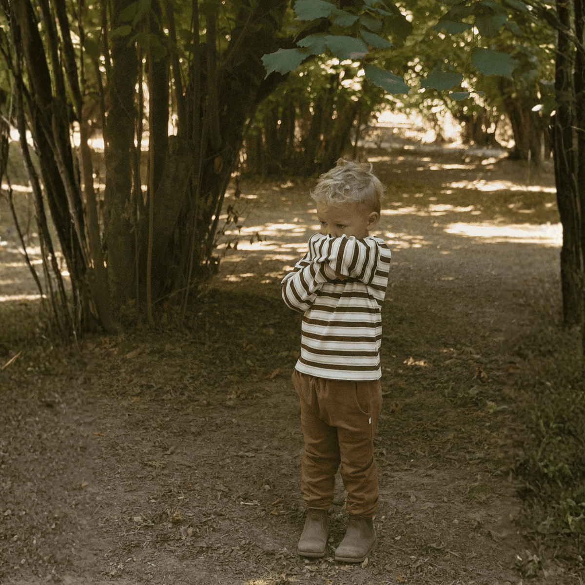 Organic Fleece Jogger Pants - Brown