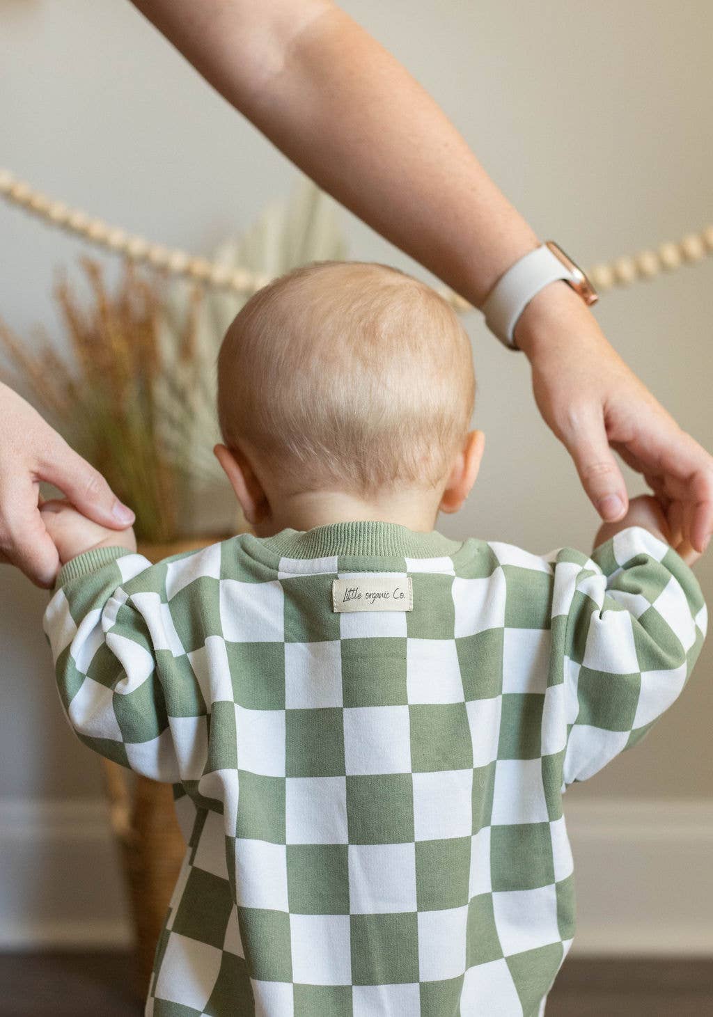 Checkered Oversized Bubble Romper