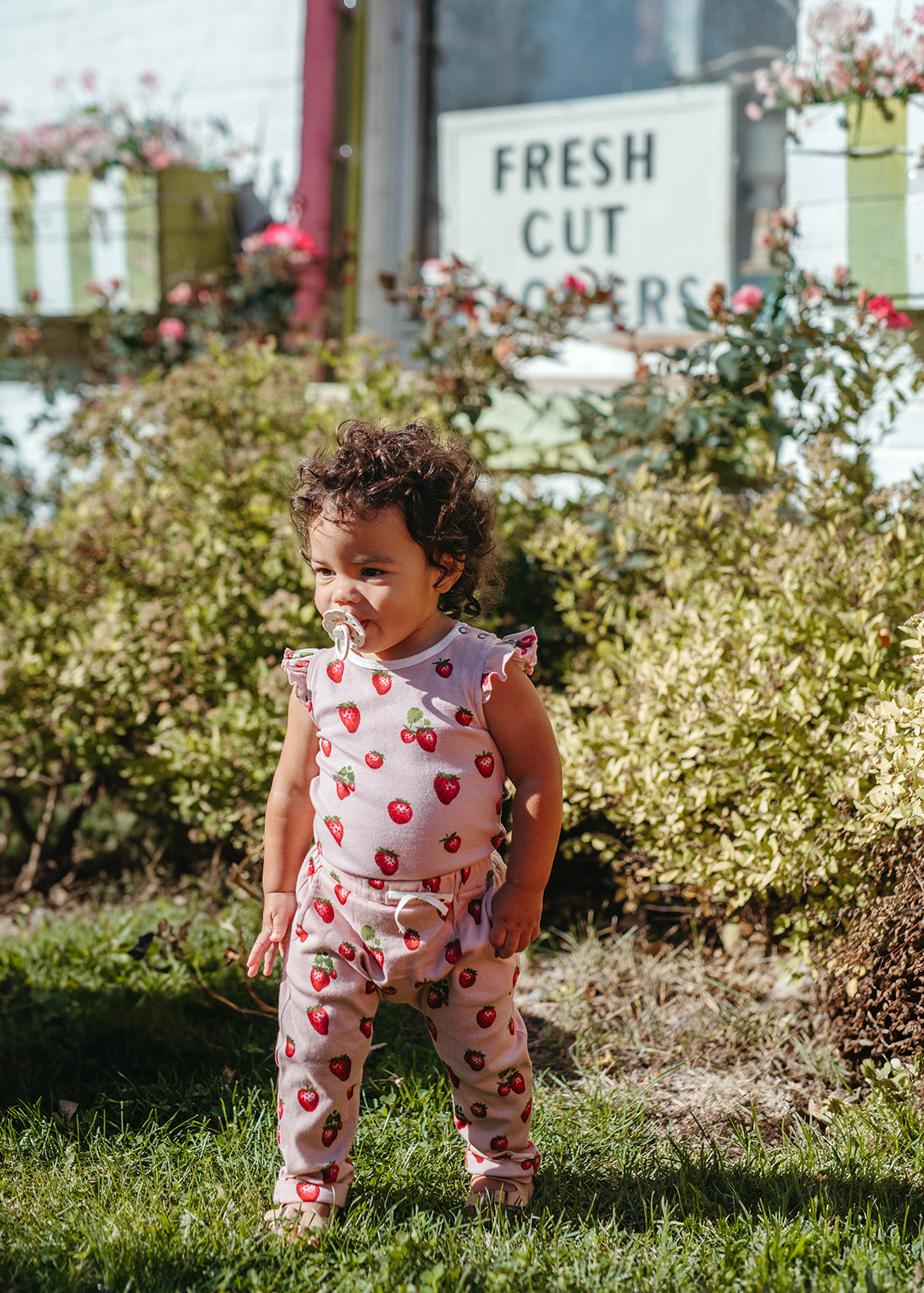 Strawberry Organic Cotton Ruffle One Piece