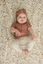 Dusty Rose Organic Cotton Ribbed Snap Bodysuit