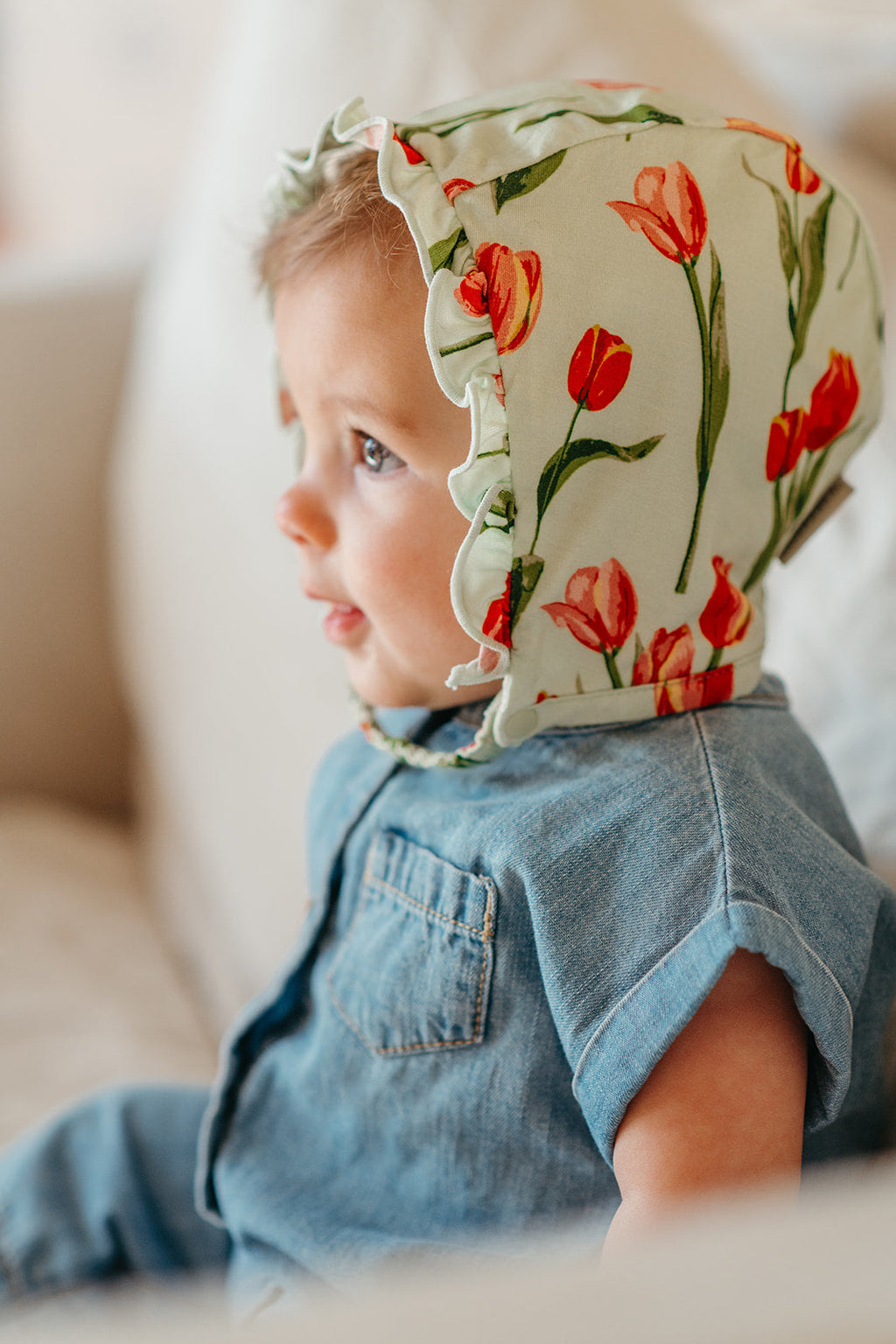 Strawberry Organic Cotton Bonnet