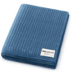 Organic Ribbed Knit Cotton Baby Blanket