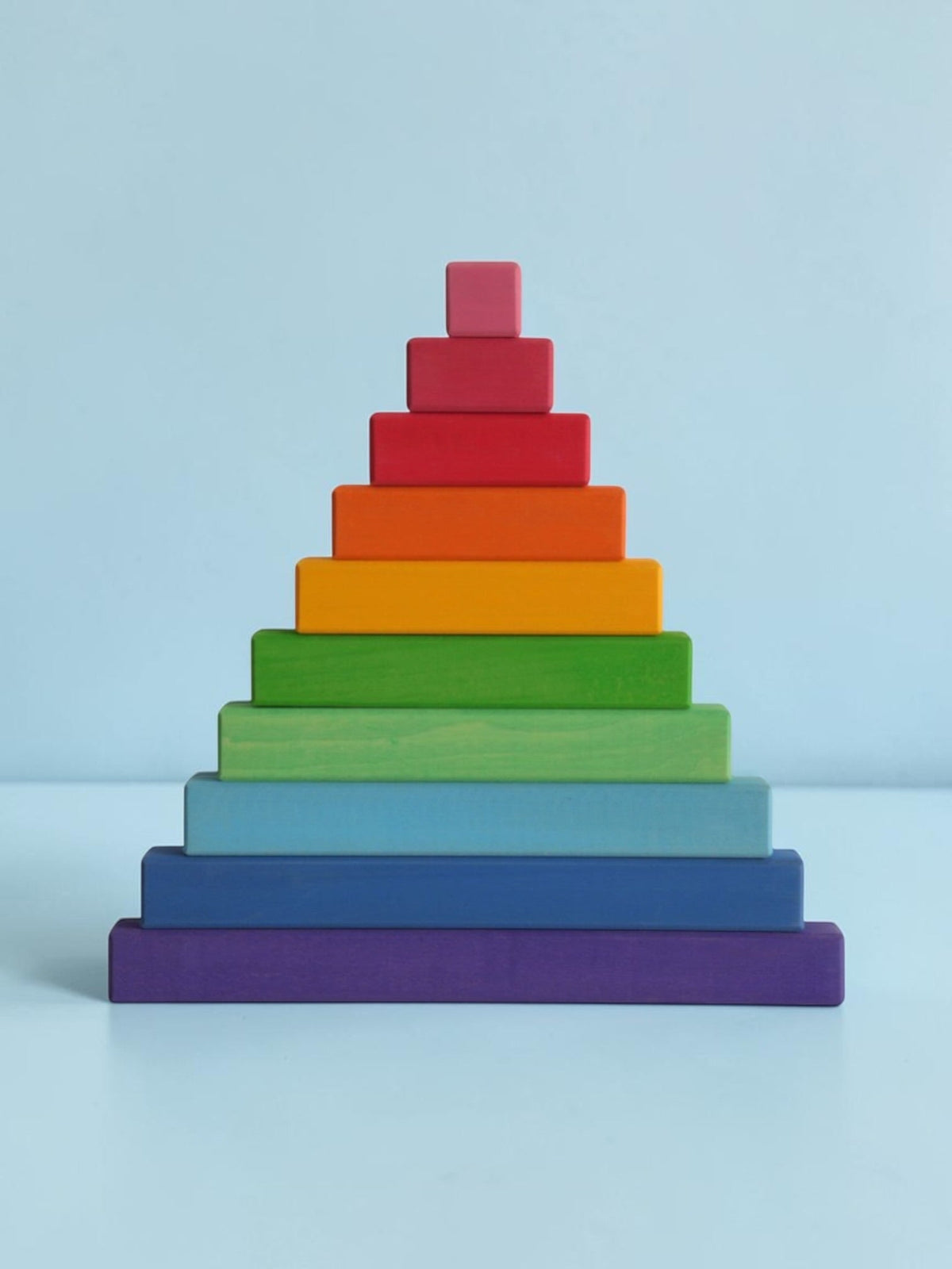 **Pre-order (Ships in 2-3 Weeks)** 100-Piece Large Prism Stair Counting Block Set - Primary (Stained)