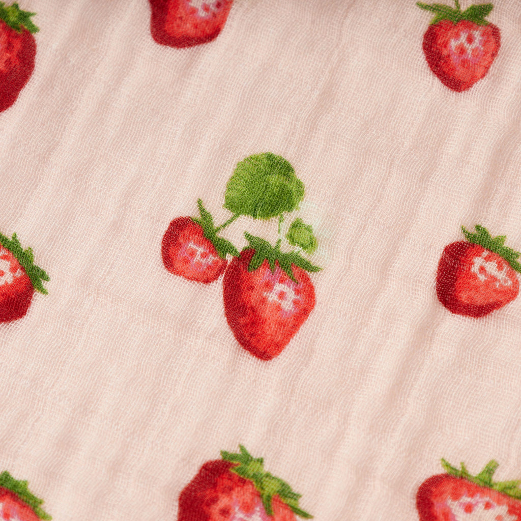 Strawberry Organic Cotton Swaddle
