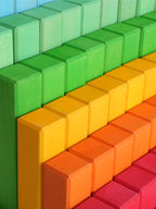**Pre-order (Ships in 2-3 Weeks)** 100-Piece Large Prism Stair Counting Block Set - Primary (Stained)