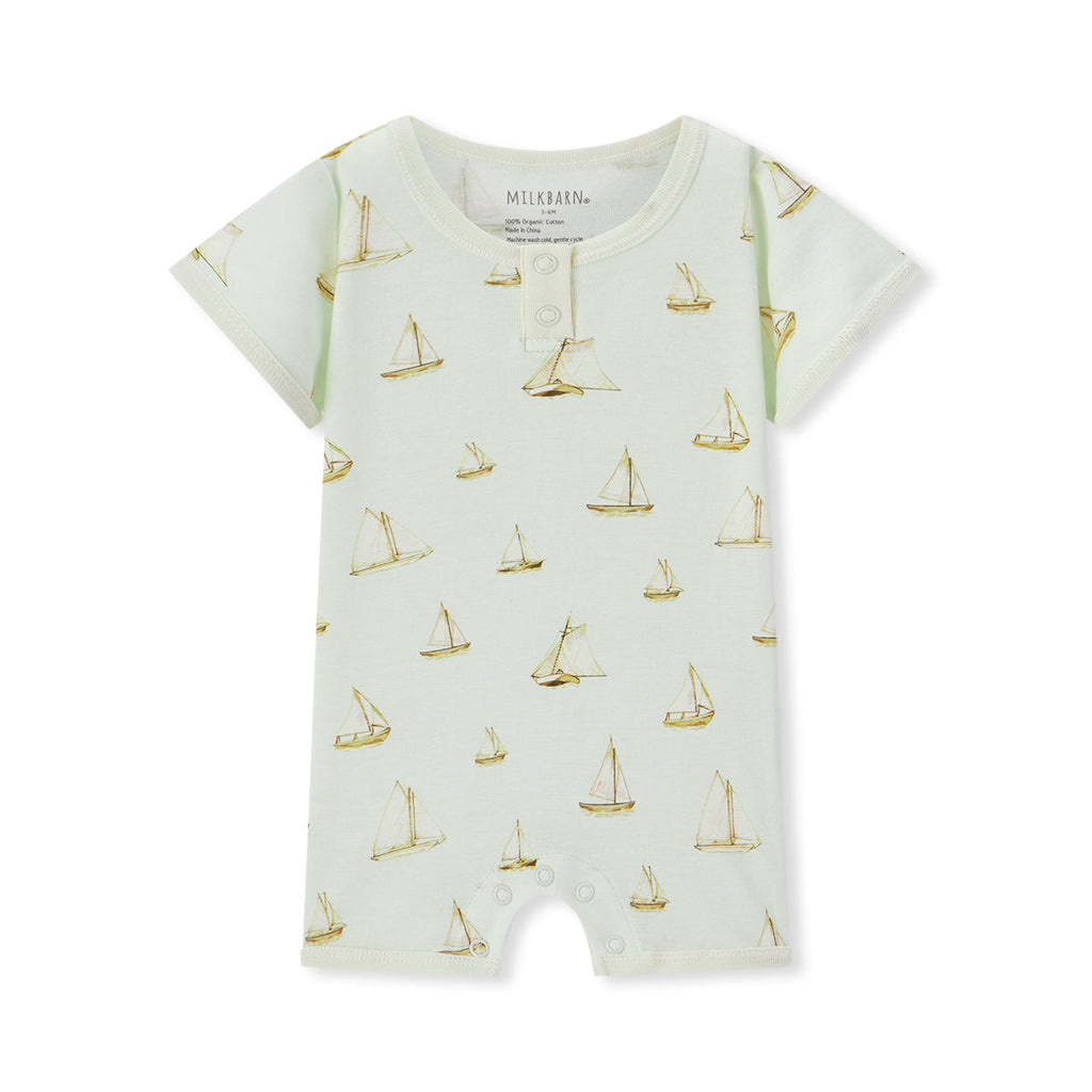 Sailboat Melody Organic Cotton Shortall