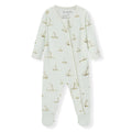 Sailboat Melody Organic Cotton Zipper Footed Romper