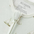 Sailboat Melody Organic Cotton Zipper Footed Romper