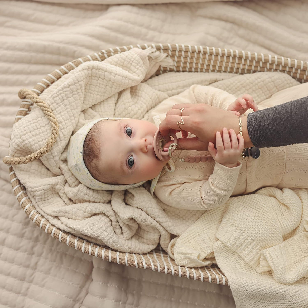 Heritage Knit - 100% Organic Cotton Luxury Knit Baby Swaddle Blanket