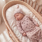 Organic Kimono Knotted Sleep Gown - Rosebud