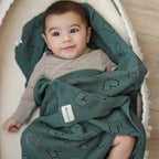 Heirloom Knit Heart Receiving Blanket for Boys and Girls - 100% Luxury Cotton Baby Blanket - Soft Warm Swaddle Receiving Blanket for Newborns Infants & Toddlers