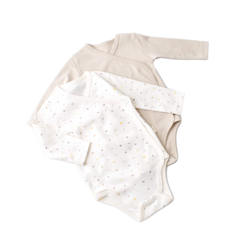 Brown Long Sleeve Organic Bodysuit