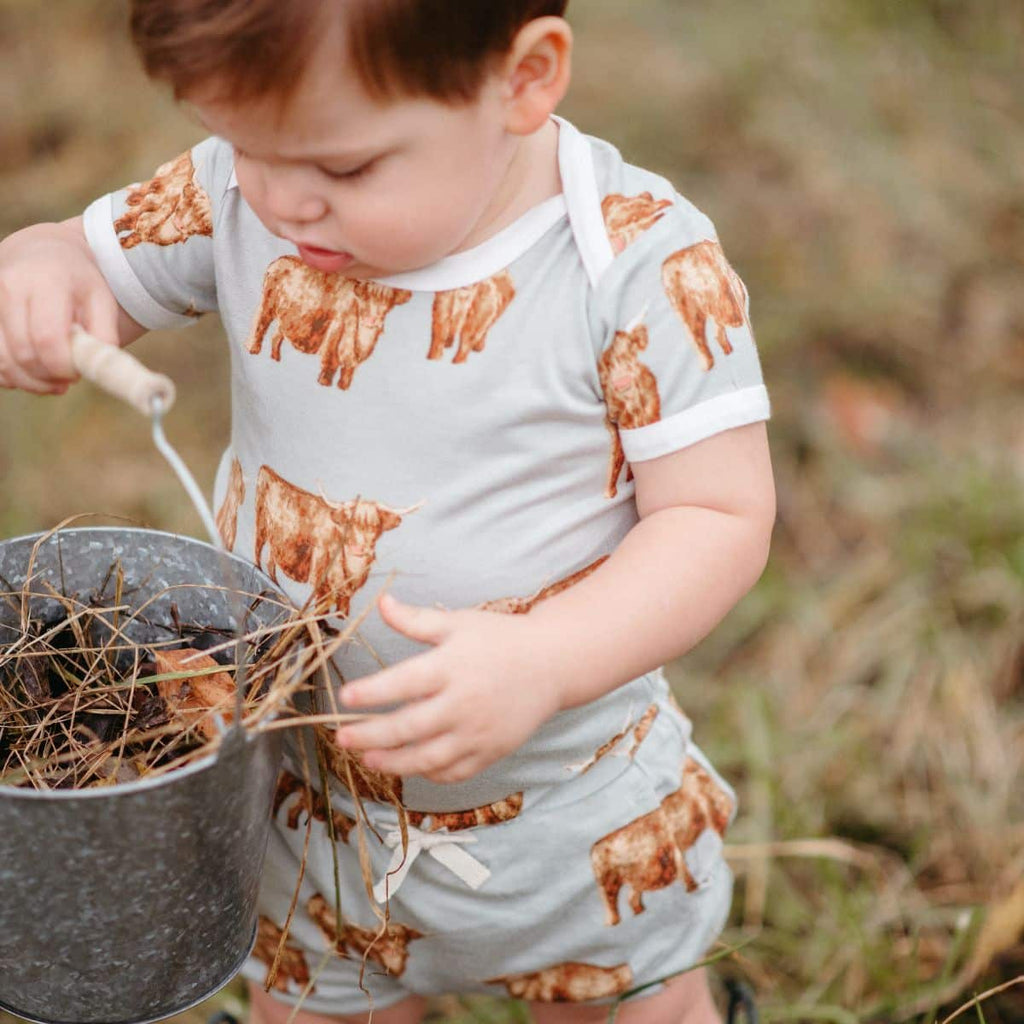 Homestead Organic Cotton Short Sleeve One Piece