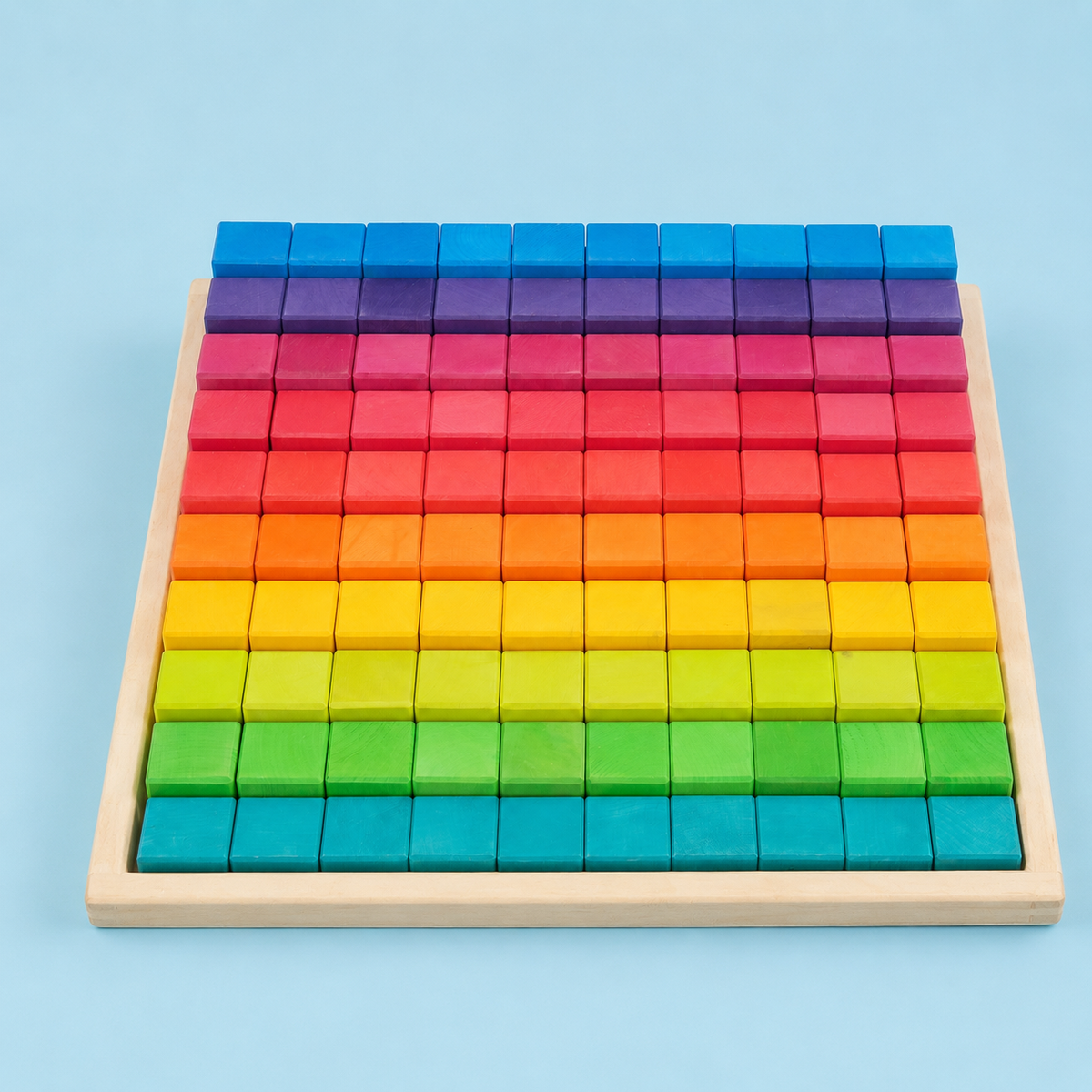 100-Piece Large Stepped Counting Building Block Set - Primary (Stained)