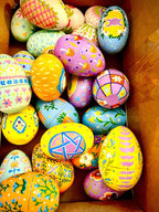 6-Piece Magnetic Wooden Eggs - Natural
