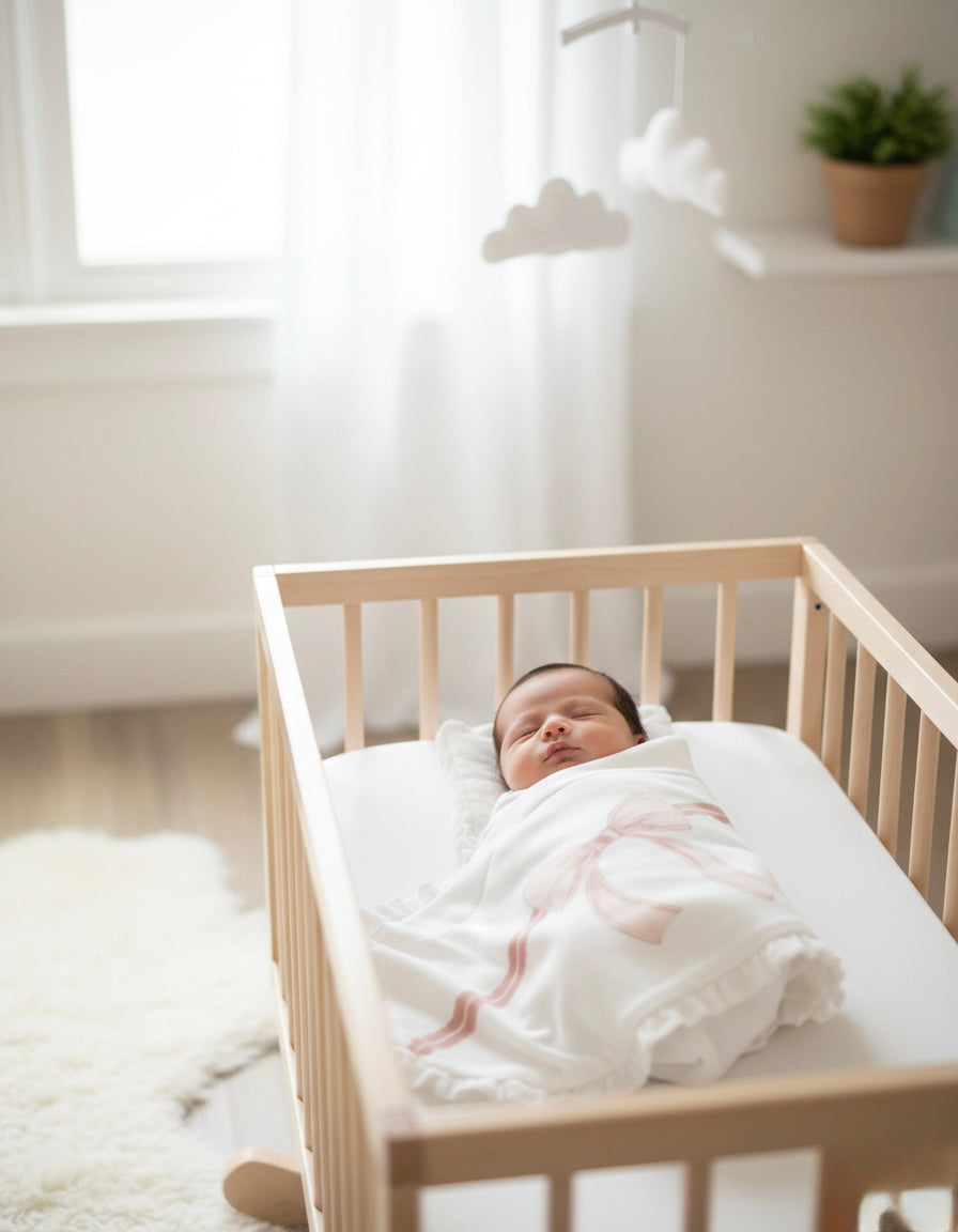 Blush Ribbon Organic Blanket