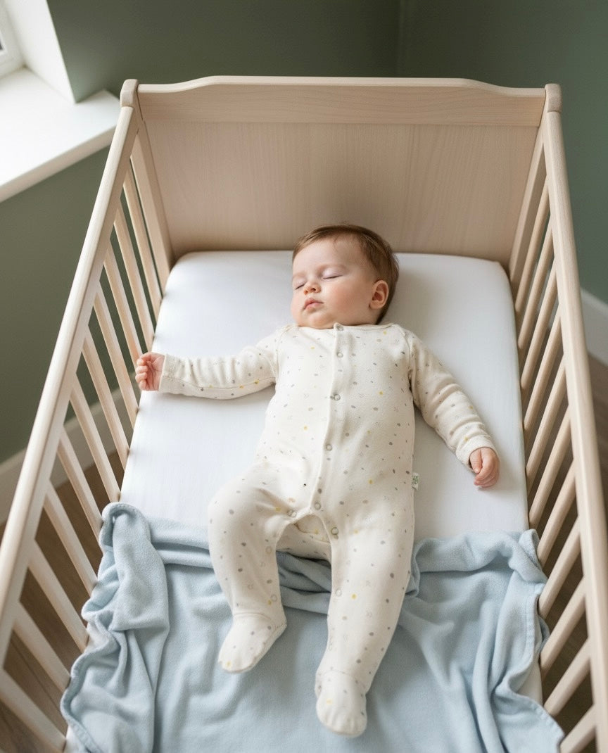 Brown Organic Footed Onesie