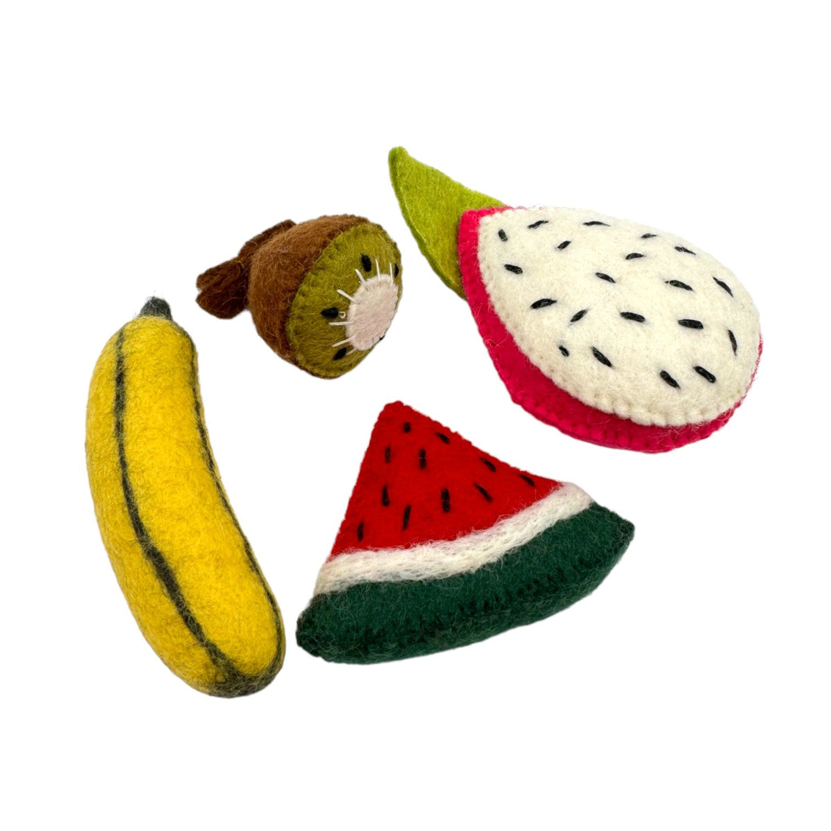 **Pre-order (Ships in 2-3 Weeks)** 100% Wool Felt Food and Toy Playset - Handmade in Nepal