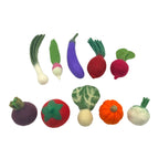 **Pre-order (Ships in 2-3 Weeks)** 100% Wool Felt Food and Toy Playset - Handmade in Nepal
