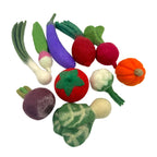 **Pre-order (Ships in 2-3 Weeks)** 100% Wool Felt Food and Toy Playset - Handmade in Nepal
