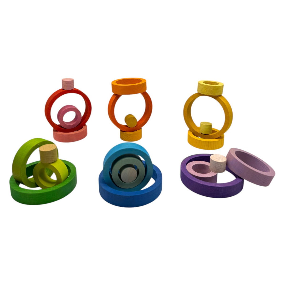 24-Piece Nesting Rings - Primary (Stained)