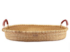 Cognac + Cream Handle Changing Basket