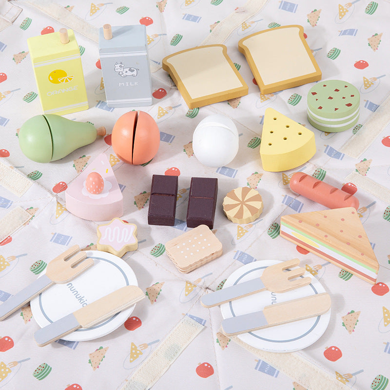 24-Piece Wooden Picnic Playset