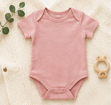 Organic Cotton Baby Bodysuit - Pink