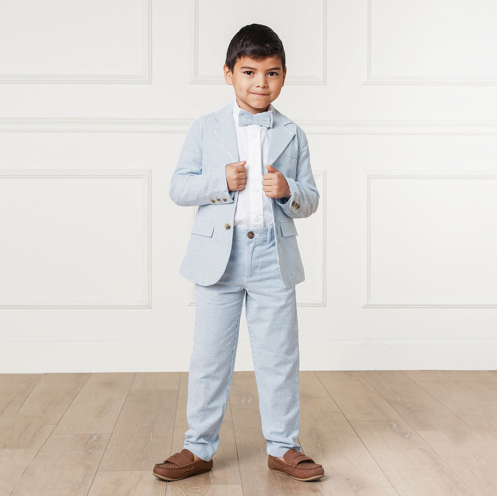 Organic Seersucker Suit Pant - Baby