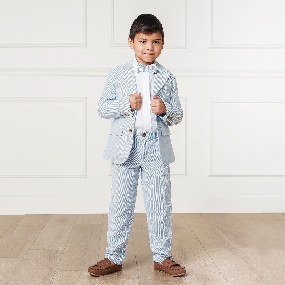 Organic Seersucker Suit Pant - Baby