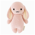 Tiny Pink Bunny Heirloom Plush - Handmade Organic Cotton Toy