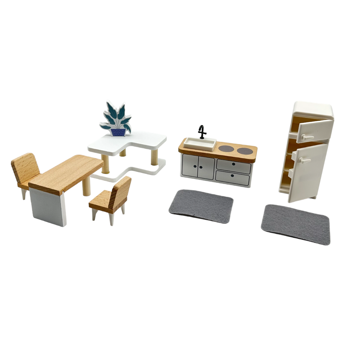 **Pre-order (Ships in 2-3 Weeks)** Wooden Dollhouse Furniture Playsets