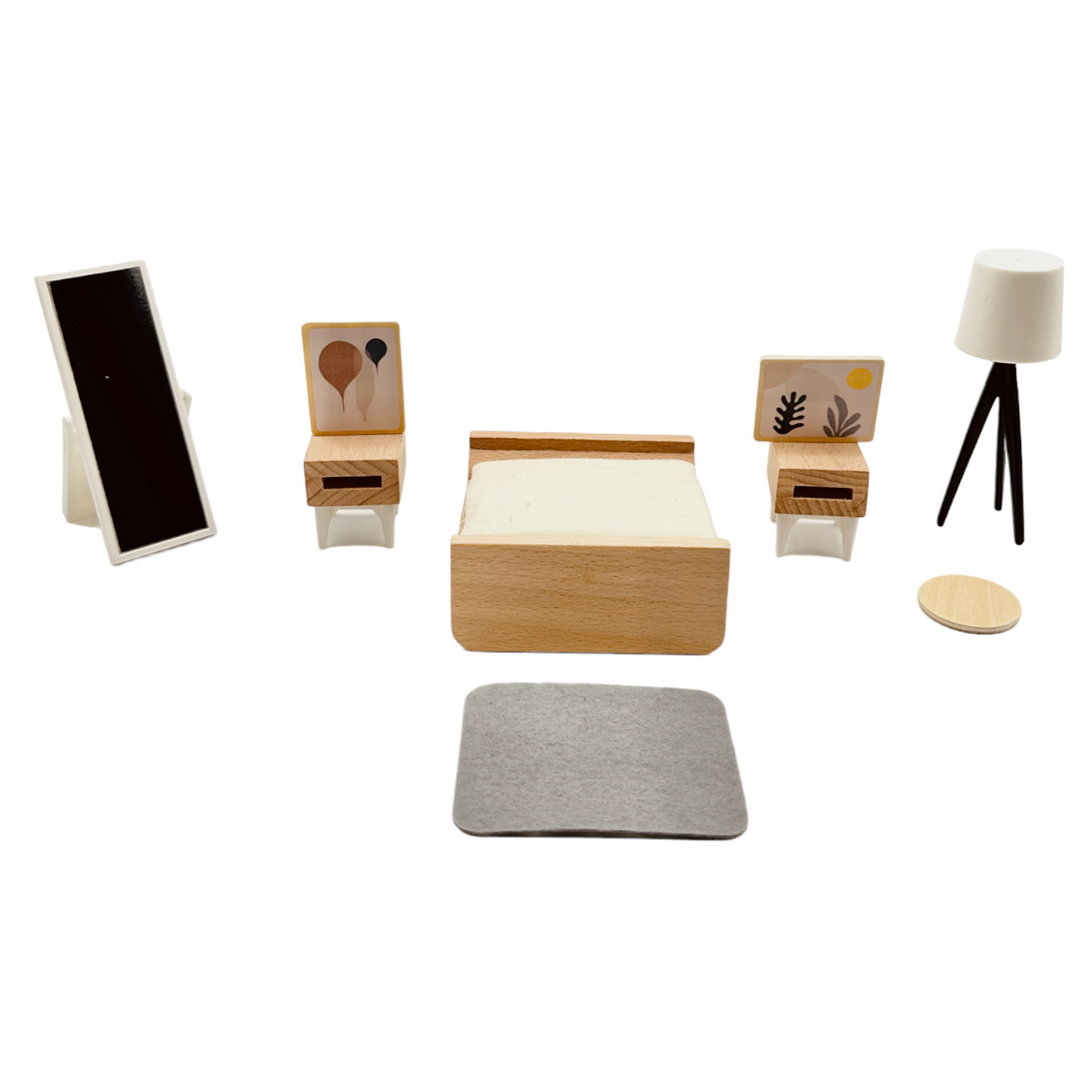 **Pre-order (Ships in 2-3 Weeks)** Wooden Dollhouse Furniture Playsets