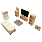**Pre-order (Ships in 2-3 Weeks)** Wooden Dollhouse Furniture Playsets