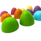 6-Piece Magnetic Wooden Eggs - Pastel (Stained)