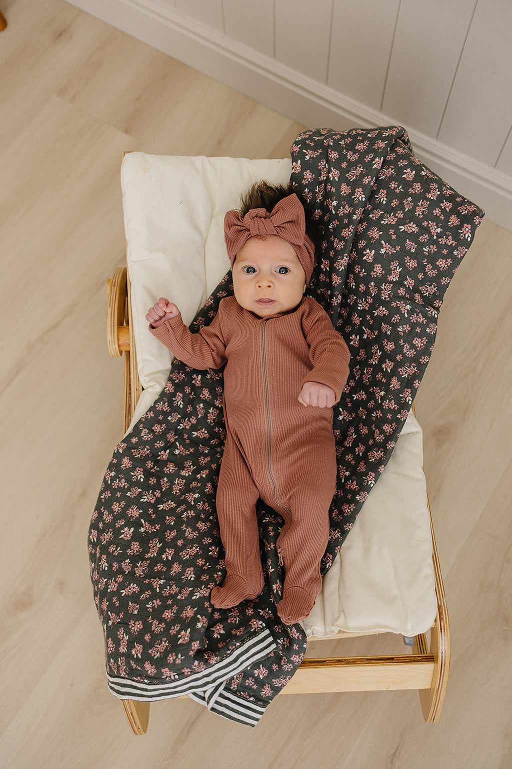 Dusty Rose Organic Cotton Ribbed Zipper