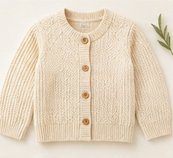 Baby Knit Cardigan - Cream