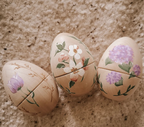 6-Piece Magnetic Wooden Eggs - Natural