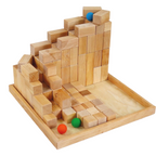 **Pre-order (Ships in 2-3 Weeks)** 100-Piece Large "Stepped Pyramid" Building Block Set - Natural