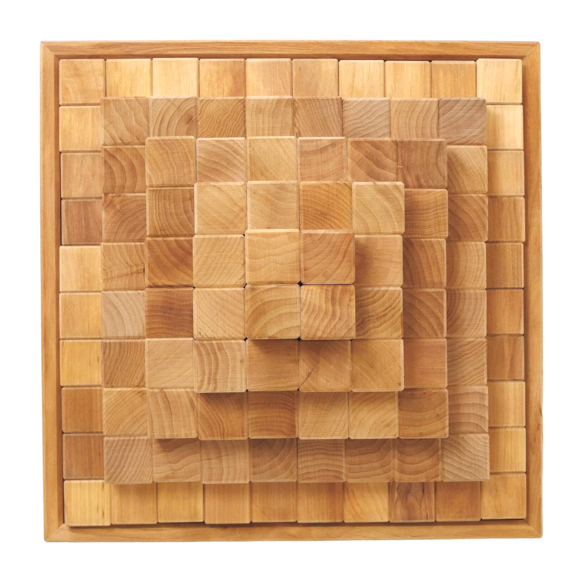 **Pre-order (Ships in 2-3 Weeks)** 100-Piece Large "Stepped Pyramid" Building Block Set - Natural