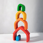 5-Piece Rainbow House Stacker – Primary (Stained)