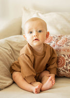 Organic Oversized Sweatshirt baby boy girl romper