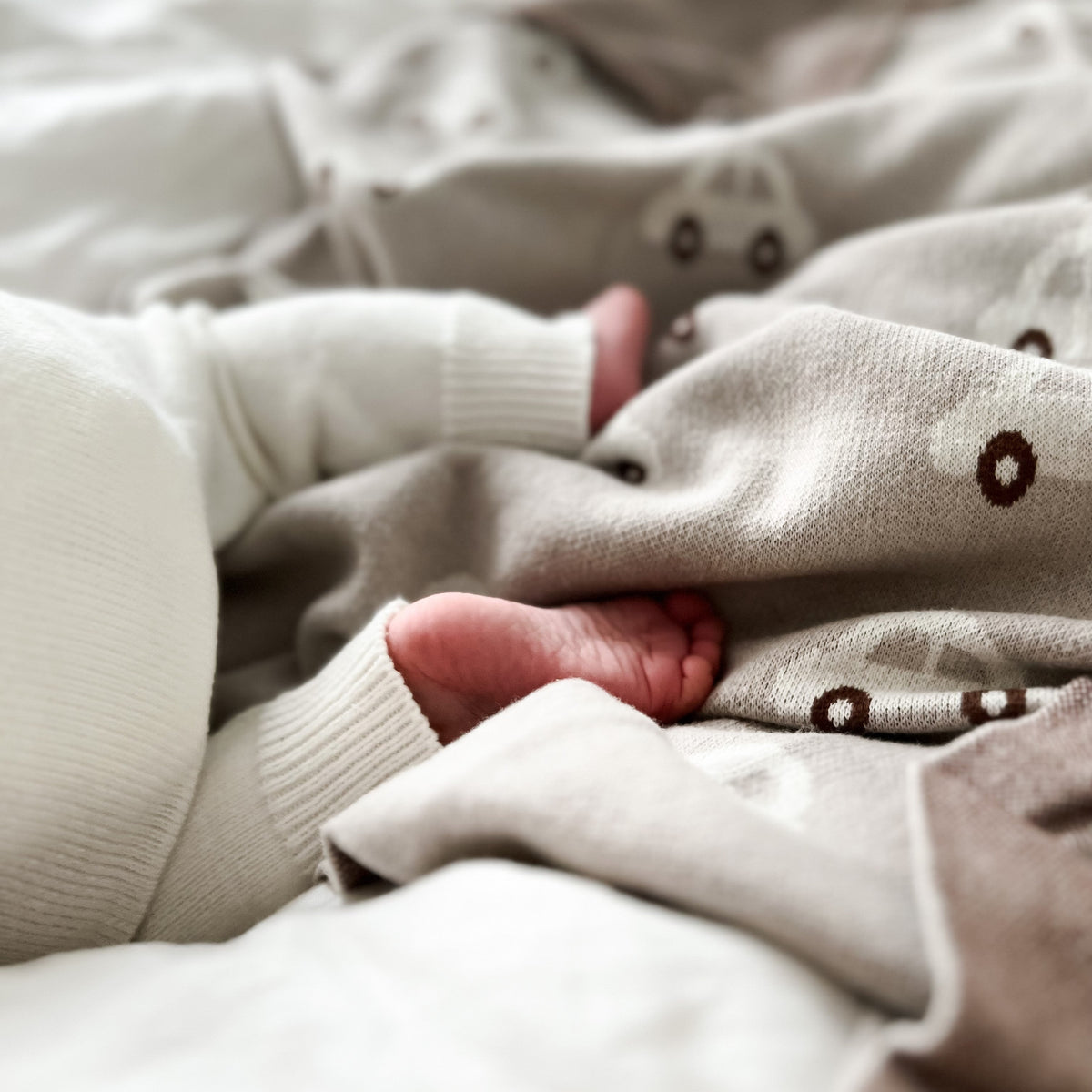 100% Cotton Luxury Knit Car Swaddle Blanket