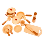 **Pre-order (Ships in 2-3 Weeks)** 15-Piece Wooden Cookware Kitchen Playset