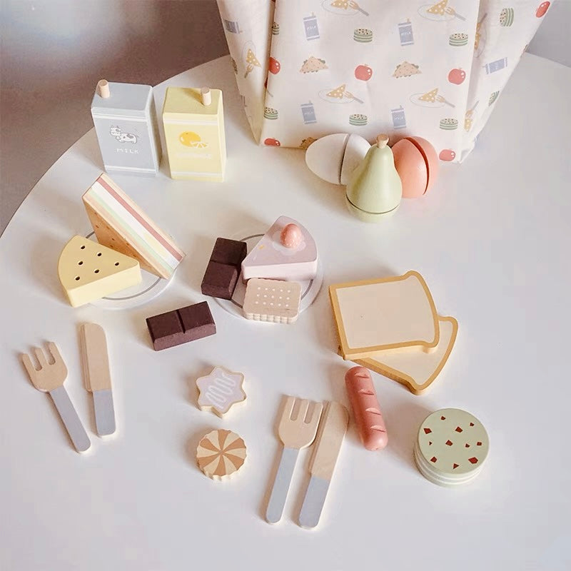 24-Piece Wooden Picnic Playset