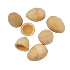 6-Piece Magnetic Wooden Eggs - Natural