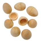 6-Piece Magnetic Wooden Eggs - Natural
