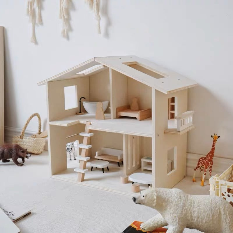 **Pre-order (Ships in 2-3 Weeks)** Wooden Dollhouse Furniture Playsets